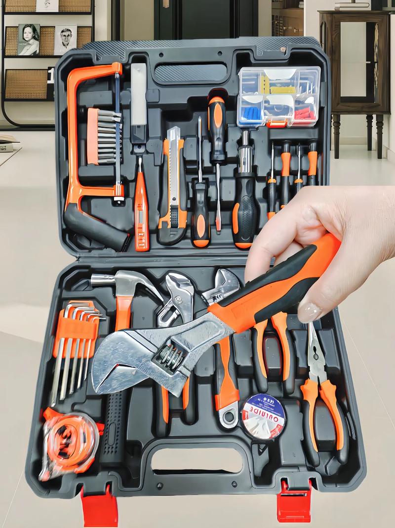 家用工具箱套裝,手工日常專業組套電木工車載五金工具箱!多功能設計